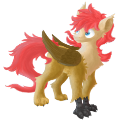 Size: 8000x8000 | Tagged: safe, artist:pzkratzer, oc, oc only, oc:ponygriff, ponygriff, looking back, male, simple background, solo, transparent background