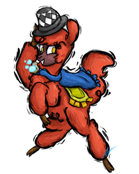Size: 1000x1250 | Tagged: safe, artist:aj flame ss6, oc, oc only, oc:sweet roll (tfh), alpaca, them's fightin' herds, cape, clothes, cloven hooves, community related, female, hat, pipe, simple background, solo, tfh oc, transparent background
