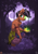 Size: 910x1300 | Tagged: safe, artist:atryl, oc, oc only, oc:tida, earth pony, anthro, clothes, commission, crouching, forest, glowing, glowing eyes, glowing hands, jungle, magic, male, moon, nature, partial nudity, patreon, patreon logo, solo, topless, tree