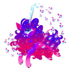 Size: 1714x1719 | Tagged: safe, artist:webkinzworldz, oc, oc only, oc:tetra glimmerglow, fish, pony, unicorn, ahoge, big eyes, blue eyes, bubble, colored hooves, colored pinnae, crying, curly mane, curly tail, facial markings, female, fins, fish tail, flowing mane, flowing tail, glowing, glowing horn, gradient legs, gradient mane, gradient tail, horn, leonine tail, long horn, looking up, magic, mare, mealy mouth (coat marking), multicolored coat, ocean, open mouth, purple coat, shiny hooves, simple background, sparkly mane, sparkly tail, striped horn, swimming, tail, teardrop, transparent background, underwater, unicorn oc, water, wingding eyes