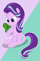 Size: 2300x3500 | Tagged: safe, artist:aldaplayer, phyllis, starlight glimmer, pony, unicorn, g4, cargo ship, female, horn, phylliglimmer, plant, shipping, smiling, starlight glimmer day