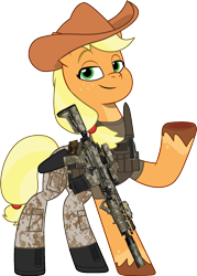 Size: 1183x1649 | Tagged: safe, artist:edy_january, artist:prixy05, edit, part of a set, vector edit, applejack, earth pony, pony, g4, g5, applejack's hat, armor, assault rifle, belt, body armor, boots, call of duty, call of duty: warzone, camouflage, clothes, colonel.aj, combat knife, cowboy hat, g4 to g5, generation leap, gun, handgun, hat, knife, marine, marines, military, military pants, military pony, military uniform, pistol, revolver, rifle, shirt, shoes, simple background, soldier, soldier pony, solo, special forces, tactical vest, task forces 141, transparent background, uniform, united states, vector, vest, weapon, xm7