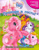 Size: 363x467 | Tagged: safe, artist:lyn fletcher, egmont, pinkie pie (g3), scootaloo (g3), sweetie belle (g3), toola-roola, butterfly, earth pony, unicorn, g3, official, 2d, bipedal, book, castle, cover, cyrillic, flower, horn, logo, looking at you, merchandise, russian, smiling, smiling at you, standing