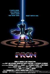Size: 2158x3194 | Tagged: safe, oc, oc only, oc:dusty feather, oc:sky line, pegasus, pony, open pony, female, male, mare, movie poster, ponified, poster, second life, stallion, tron