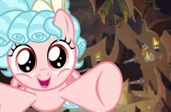 Size: 498x327 | Tagged: safe, screencap, cozy glow, pegasus, pony, g4, the summer sun setback, animated, cozybetes, cute, female, filly, flying, foal, gif, solo