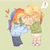 Size: 2048x2048 | Tagged: safe, artist:beiming81582, applejack, rainbow dash, human, g4, cute, dashabetes, female, green background, holding hands, humanized, jackabetes, kissing, lesbian, ship:appledash, shipping, simple background