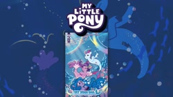 Size: 1200x675 | Tagged: safe, idw, official comic, izzy moonbow, pipp petals, zipp storm, pegasus, seapony (g4), unicorn, g5, my little pony: set your sail, official, set your sail #1, spoiler:comic, 2d, adorapipp, banner, bubble, comic, cover, cute, dorsal fin, eyes closed, fin, fin wings, fins, fish tail, flowing mane, flowing tail, happy, horn, izzybetes, logo, looking at each other, looking at someone, meta, ocean, open mouth, scales, seaponified, seapony izzy moonbow, seapony pipp petals, seapony zipp storm, smiling, smiling at each other, species swap, sunlight, swimming, tail, twitter, underwater, water, wings
