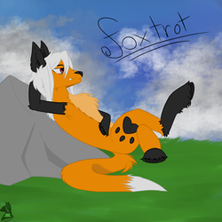 Size: 2600x2600 | Tagged: safe, artist:spectrum205, oc, earth pony, fox, relaxing, solo