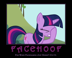 Size: 1000x800 | Tagged: safe, artist:atomicgreymon, twilight sparkle, unicorn, g4, artifact, demotivational poster, facehoof, horn, meme, unicorn twilight