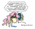 Size: 1665x1389 | Tagged: safe, artist:punkittdev, fluttershy, pegasus, pony, g4, anxious, arrow, chibi, crying, dialogue, emanata, eye clipping through hair, eyebrows, eyebrows visible through hair, female, folded wings, horsecomix, mare, nervous, nervous sweat, open mouth, phone, phone call, shaking, simple background, snot, solo, speech bubble, sweat, teary eyes, text, vulgar description, wavy mouth, white background, wing hands, wing hold, wings, wobbling
