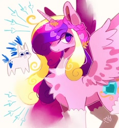 Size: 1236x1328 | Tagged: safe, artist:brookiiegold, princess cadance, shining armor, alicorn, pony, unicorn, g4, chest fluff, clothes, concave belly, duo, duo male and female, eye clipping through hair, eyebrows, eyebrows visible through hair, female, heart, heart eyes, horn, husband and wife, male, mare, meme, ship:shiningcadance, shipping, simple background, spread wings, stockings, straight, the bride and the ugly ass groom, thigh highs, white background, wingding eyes, wings