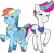 Size: 1649x1624 | Tagged: safe, artist:prixy05, rainbow dash, zipp storm, pegasus, pony, crystal ball (episode), g4, g5, my little pony: tell your tale, adorazipp, clothes, clothes swap, cute, dashabetes, dress, duo, duo female, female, fit, g4 to g5, generation leap, lidded eyes, mare, simple background, slender, thin, transparent background, vector, zipp and her heroine