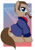 Size: 780x1125 | Tagged: dead source, safe, artist:immortaltanuki, earth pony, pony, alcohol, ask that guy with the glasses, bubble pipe, clothes, drink, facial hair, glasses, gradient background, male, martini, pipe, ponified, robe, smiling, solo, stallion, tgwtg