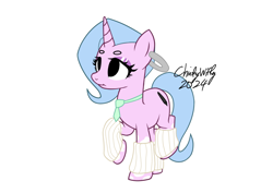 Size: 1052x744 | Tagged: safe, artist:chiefywiffy, oc, oc only, oc:chiefy, unicorn, clothes, ear piercing, horn, leg warmers, necktie, piercing, simple background, solo, white background