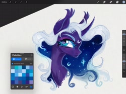 Size: 2048x1535 | Tagged: safe, artist:rottengotika, oc, oc only, oc:star nebula moon, pony, solo