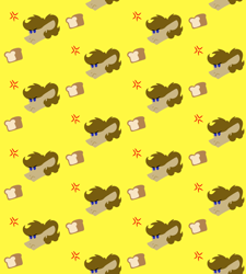 Size: 900x1000 | Tagged: safe, artist:fuckomcfuck, oc, oc only, oc:doodles, pegasus, pony, angry, bread, ears back, food, simple background, solo, wallpaper, yellow background