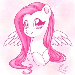 Size: 695x695 | Tagged: safe, artist:cally_fox, fluttershy, pegasus, pony, g4, 2020, cute, monochrome, old art, shyabetes, solo