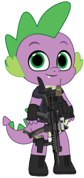 Size: 1071x2277 | Tagged: safe, artist:edy_january, artist:prixy05, edit, vector edit, spike, dragon, g4, g5, my little pony: tell your tale, armor, body armor, boots, call of duty, call of duty: warzone, clothes, combat knife, equipment, g4 to g5, gears, generation leap, glock, glock 18, gloves, gun, knife, machine pistol, military, mpx, pistol, shirt, shoes, simple background, soldier, solo, special forces, submachinegun, tactical, tactical vest, task forces 141, transparent background, united states, vector, vest, weapon