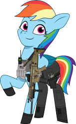 Size: 765x1250 | Tagged: safe, artist:edy_january, artist:prixy05, edit, vector edit, rainbow dash, pegasus, pony, g4, g5, my little pony: tell your tale, armor, assault rifle, body armor, boots, call of duty, call of duty: warzone, clothes, combat knife, equipment, fn scar, g4 to g5, gears, generation leap, gloves, gun, handgun, knife, m1911, military, military pony, pistol, radio, rifle, scar-l, scout, shirt, shoes, simple background, soldier, soldier pony, solo, special forces, tactical, tactical vest, tank top, task forces 141, transparent background, united states, vector, vest, weapon