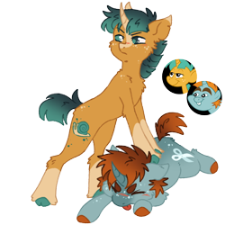 Size: 1000x1000 | Tagged: safe, artist:kazmuun, snails, snips, pony, unicorn, g4, blaze (coat marking), butt freckles, cheek fluff, chest fluff, chubby, cloven hooves, coat markings, colored eartips, colored hooves, colt, concave belly, curved horn, cute, diasnails, diasnips, duo, duo male, ears back, eyebrows, facial markings, foal, freckles, gradient mane, gradient tail, horn, leg fluff, leg freckles, male, physique difference, raised eyebrow, sectoral heterochromia, simple background, slender, socks (coat markings), tail, tall, thin, tongue out, transparent background