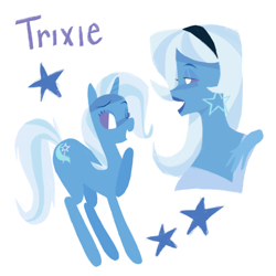 Size: 2048x2048 | Tagged: safe, artist:bunnpon, trixie, pony, equestria girls, g4, simple background, solo, text, white background