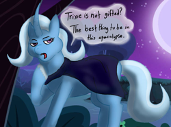 Size: 750x554 | Tagged: safe, artist:mr-scarlet-nokitsune, trixie, pony, unicorn, g4, female, horn, mare, solo, text