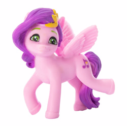 Size: 3000x3000 | Tagged: safe, pipp petals, pegasus, g5, official, adorapipp, anatomically incorrect, chubby, cute, female, incorrect leg anatomy, mare, merchandise, photo, simple background, solo, toy, walking, white background