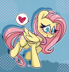 Size: 1777x1874 | Tagged: safe, artist:lou, fluttershy, pegasus, pony, g4, abstract background, blushing, cute, female, heart, mare, shy, shyabetes, solo, speech bubble