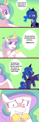 Size: 632x1947 | Tagged: source needed, safe, artist:pekou, princess celestia, princess luna, alicorn, pony, g4, comic, grammar error, lip bite, trollestia, ye olde butcherede englishe, ye olde english