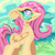 Size: 2048x2048 | Tagged: safe, artist:larvaecandy, fluttershy, pegasus, pony, g4, fangs, solo