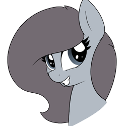 Size: 512x512 | Tagged: safe, artist:axlearts, oc, oc only, oc:delpone, pony, bust, female, grin, mare, portrait, simple background, smiling, solo, transparent background