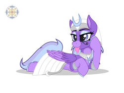 Size: 4000x3000 | Tagged: safe, artist:r4hucksake, oc, oc only, oc:amethyst moon, pegasus, pony, female, lying down, mare, prone, simple background, solo, tongue out, transparent background