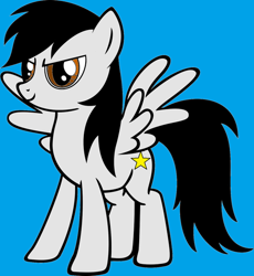 Size: 500x544 | Tagged: safe, artist:criszipp, oc, oc only, pony, blue background, simple background, solo