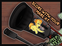 Size: 2400x1800 | Tagged: artist needed, safe, spitfire, pegasus, pony, g4, /mlp/ tf2 general, flamethrower, team fortress 2, text, weapon