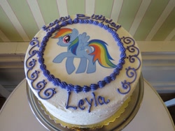 Size: 780x585 | Tagged: safe, rainbow dash, pegasus, pony, g4, cake, female, food, irl, photo, ponies in real life