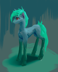 Size: 3192x3936 | Tagged: safe, artist:gemm, oc, oc only, crystal pony, earth pony, pony, abstract background, concave belly, male, solo, stallion, thin