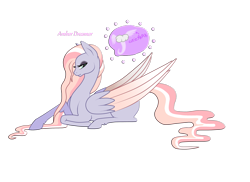 Size: 2873x2088 | Tagged: safe, artist:sofienriquez, oc, oc:amber dreamer, pegasus, pony, colored wings, female, lying down, mare, prone, reference sheet, simple background, solo, transparent background, two toned wings, wings