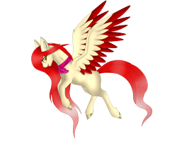 Size: 2937x2453 | Tagged: safe, artist:sofienriquez, oc, oc:red snow, pegasus, pony, colored wings, female, mare, simple background, solo, transparent background, two toned wings, wings