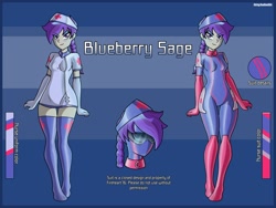 Size: 2500x1875 | Tagged: safe, artist:devillustart, oc, oc:blueberry sage(fireverse), human, equestria girls, g4, clothes, fireheart76's latex suit design, gloves, humanized, humanized oc, latex, latex boots, latex gloves, latex suit, nurse outfit, prisoners of the moon, rubber, rubber gloves, rubber suit