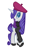 Size: 852x1180 | Tagged: safe, artist:junglicious64, rarity, pony, unicorn, g4, beatnik rarity, beret, blue eyes, clothes, eyeshadow, female, hat, hoof shoes, horn, lidded eyes, makeup, mare, profile, purple mane, purple tail, shoes, simple background, smiling, solo, sweater, tail, turtleneck, wavy mane, wavy tail, white background, wingding eyes