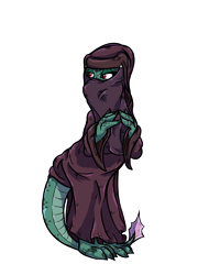 Size: 4000x5000 | Tagged: safe, artist:ghouleh, oc, oc only, dragon, burqa, covered, niqab, red eyes, simple background, solo, tail, transparent background, veil, wingless