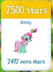 Size: 508x689 | Tagged: safe, gameloft, minty, minty (g4), earth pony, pony, g3, g4, official, cute, g3 to g4, game screencap, generation leap, mintabetes, solo