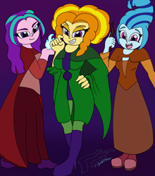 Size: 3700x4200 | Tagged: safe, artist:digi1talpho3nix, adagio dazzle, aria blaze, sonata dusk, human, equestria girls, g4, breasts, clothes, cosplay, costume, female, gradient background, hocus pocus, the dazzlings, the sanderson sisters, trio