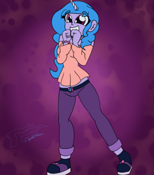 Size: 3700x4200 | Tagged: safe, artist:digi1talpho3nix, izzy moonbow, human, equestria girls, g4, g5, breasts, cute, equestria girls-ified, g5 to equestria girls, generation leap, izzybetes, smiling