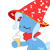 Size: 512x512 | Tagged: safe, artist:trixxiefloof, trixie, pony, unicorn, g4, alternate universe, drinking straw, eyes closed, hat, horn, markings, red hat, red scarf, simple background, sitting, solo, transparent background, vector, yellow cup