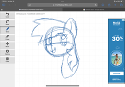 Size: 2360x1640 | Tagged: safe, rainbow dash, pegasus, pony, g4, no coloring, screenshots, sketch, solo, whiteboard, whiteboard fox