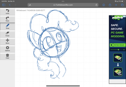Size: 2360x1640 | Tagged: safe, pinkie pie, earth pony, pony, g4, bust, looking at you, open mouth, portrait, screenshots, sketch, smiling, smiling at you, solo, whiteboard, whiteboard fox