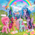 Size: 2000x2000 | Tagged: safe, izzy moonbow, minty, pinkie pie, rainbow dash, sunny starscout, twilight sparkle, alicorn, butterfly, earth pony, pegasus, pony, unicorn, g3, g4, g5, official, bangs, beautiful, brushable, canterlot, canterlot castle, curly hair, doll, flower, g3 to g5, g4 to g5, generation leap, horn, hot air balloon, irl, izzy and her heroine, kite, kite flying, mane stripe sunny, maretime bay, mountain, name, photo, rainbow, sunny and her heroine, text, toy, twilight sparkle (alicorn), zephyr heights