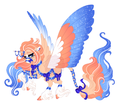 Size: 4500x3900 | Tagged: safe, artist:gigason, oc, oc only, oc:apatite, alicorn, pony, cloven hooves, colored wings, female, harness, mare, multicolored wings, obtrusive watermark, simple background, solo, transparent background, watermark, wings