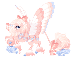Size: 4300x3400 | Tagged: safe, artist:gigason, oc, oc only, oc:tanzanite tangerine, alicorn, pony, cloven hooves, colored wings, female, harness, mare, multicolored wings, obtrusive watermark, simple background, solo, transparent background, unshorn fetlocks, watermark, wings